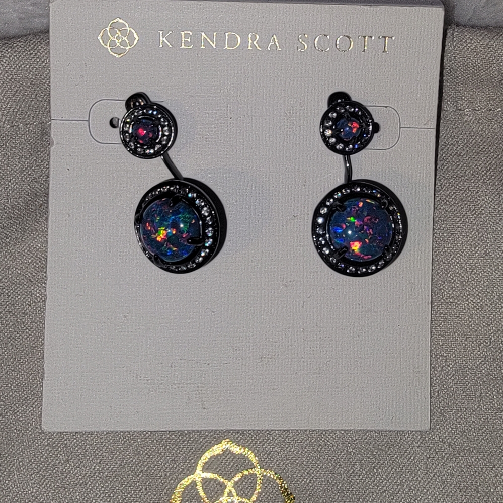 Kendra Scott Camilla Earrings In Kyocera opal With Cubic Zarconia Accents